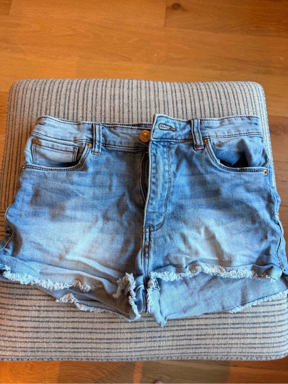 STS Blue Light Wash Denim Cutoff Shorts